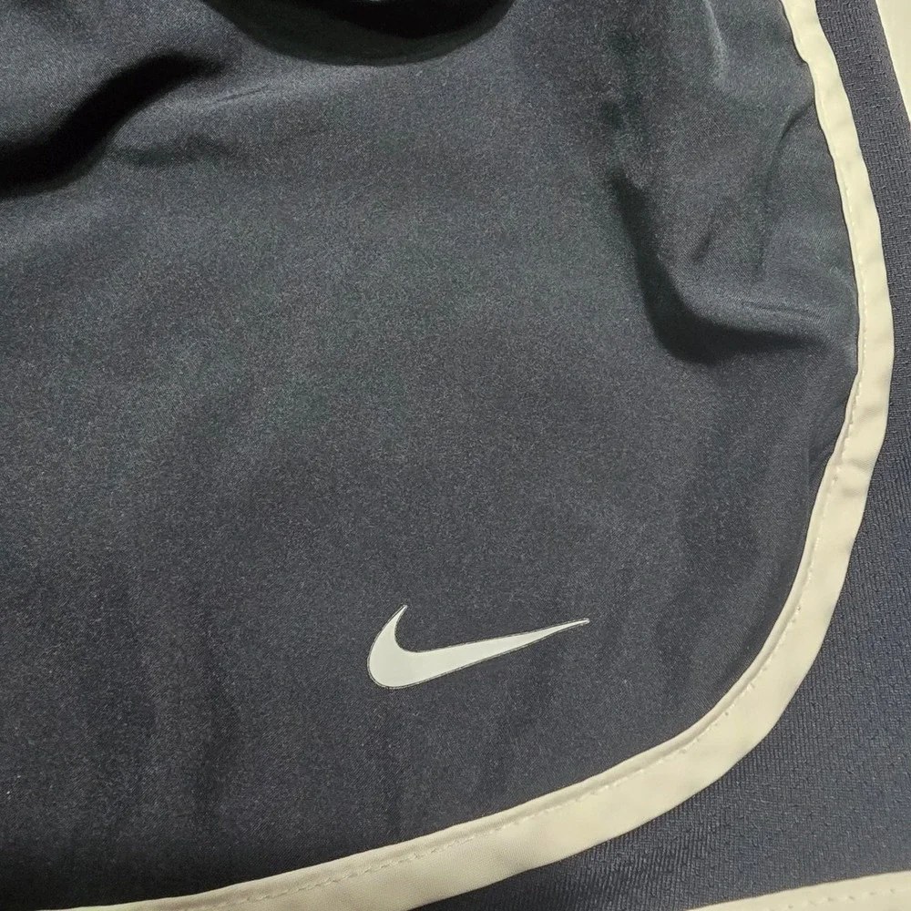 Nike Dri-FIT Tempo Running Shorts Blue White Women Large Athletic Workout